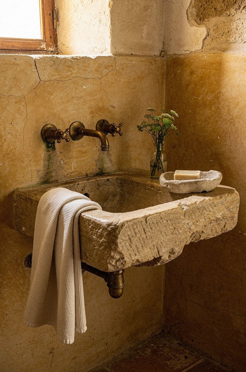 Place the Faucet Off Center for a Collected Look