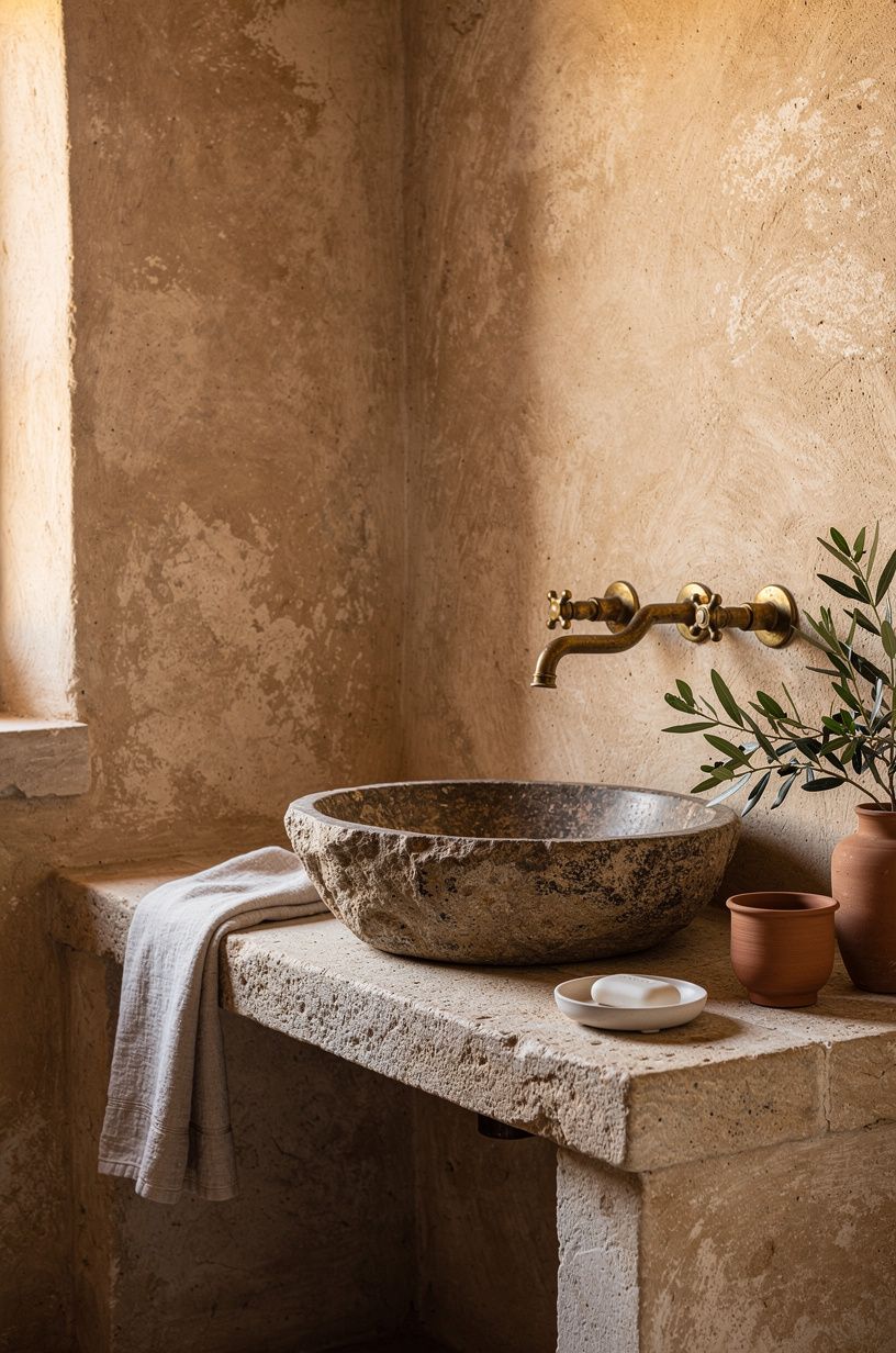 Use the Two-Tone Basin Rule in a Guest Bathroom Sink
