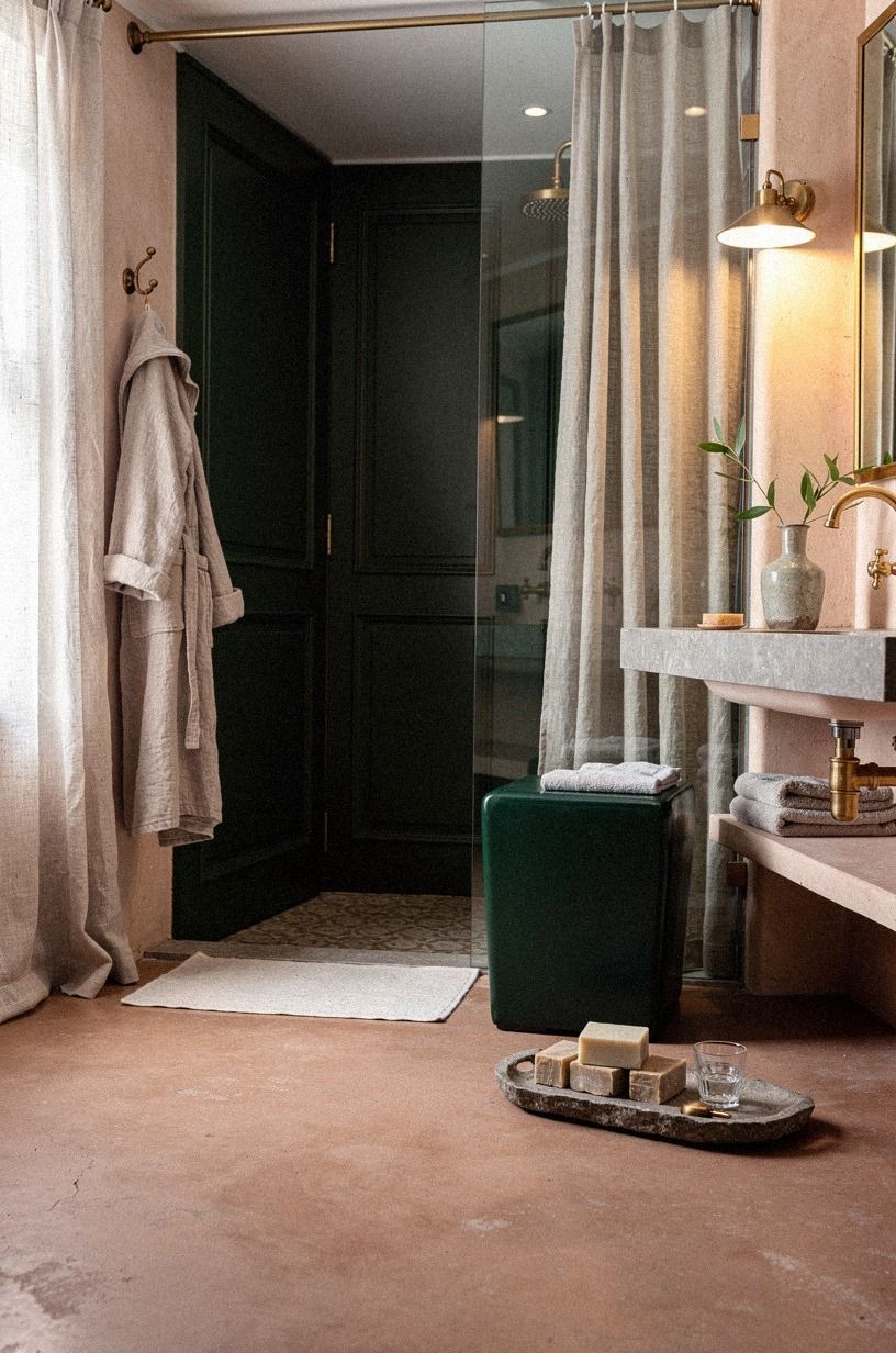 Can you use dark green near a shower?