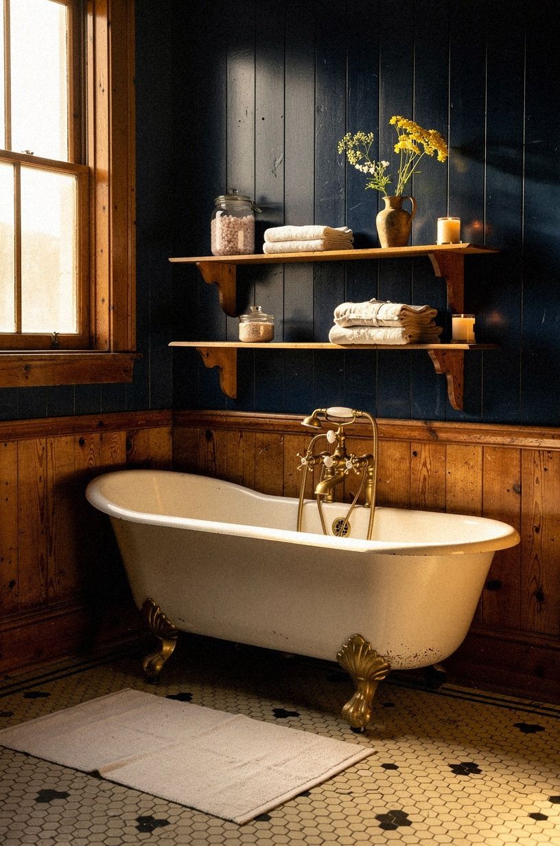 Keep the original tub and sharpen its surroundings