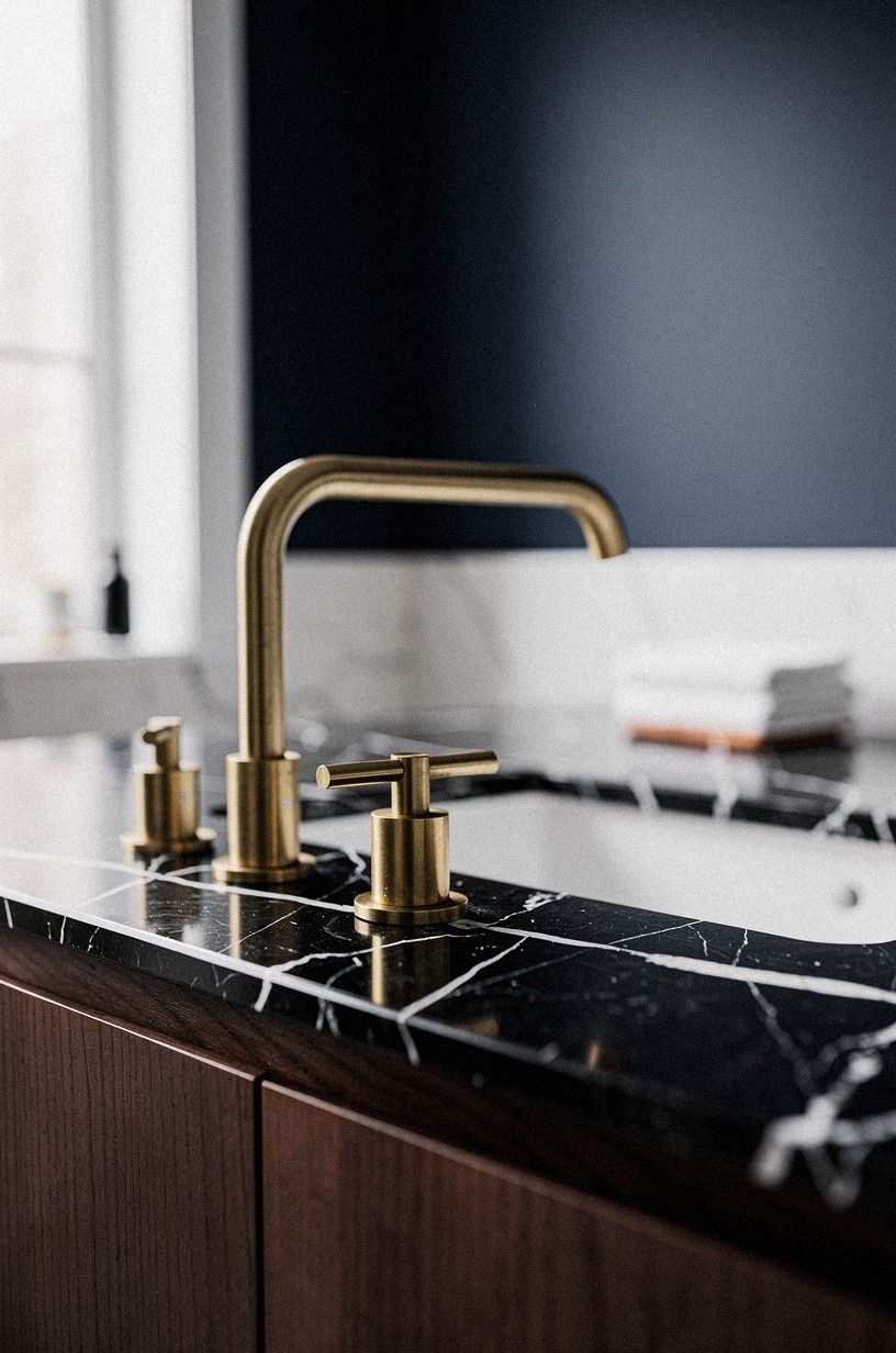 Swap bright chrome for unlacquered brass
