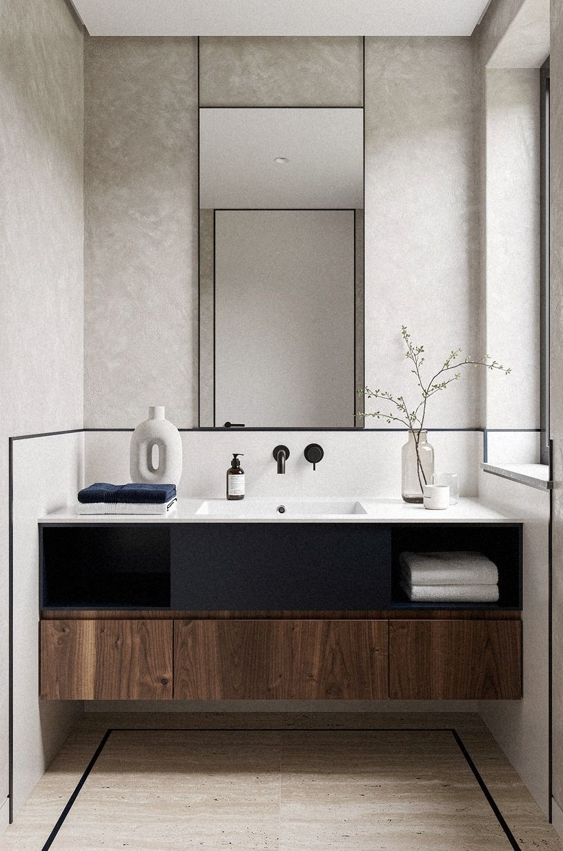 Black border or pale travertine field?