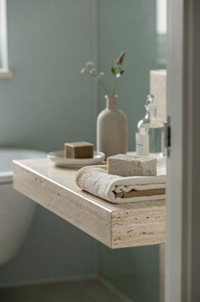 A Shelf for the Spa Powder Room