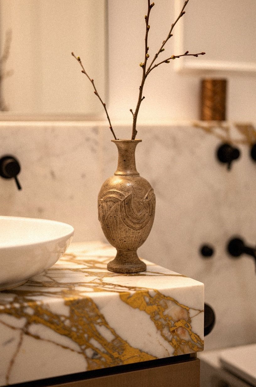 Anchor Your Marble Bathroom With One Collected Object