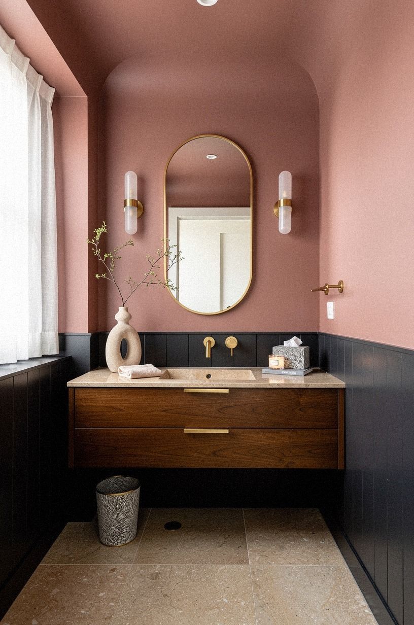 Paint the Ceiling for a More Enveloping Powder Room