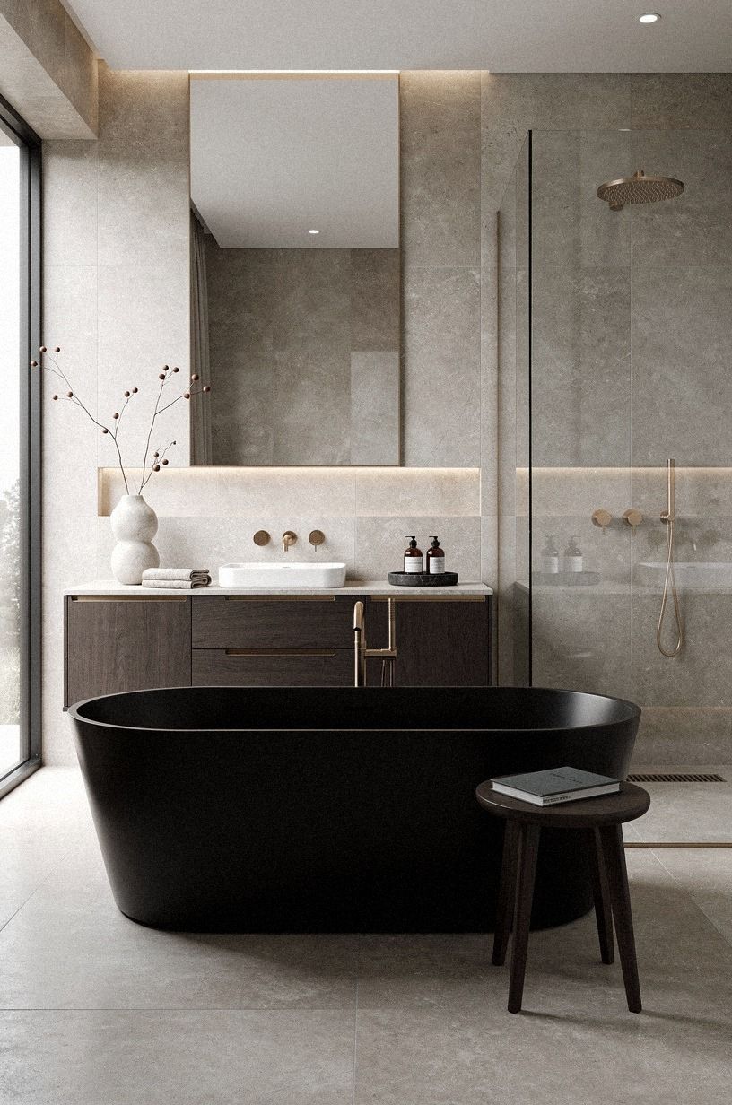 Choose warm metal over matching black