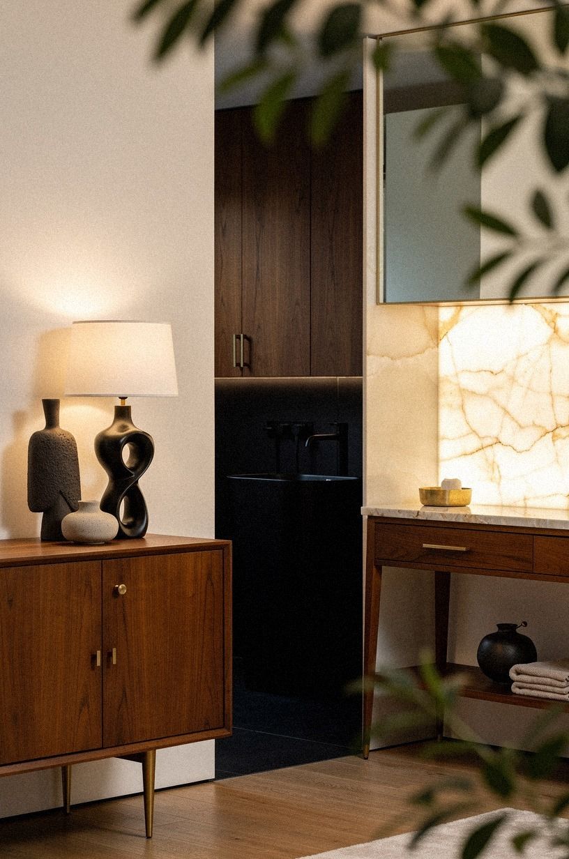 Build the Two-Wood Rule around black fixtures