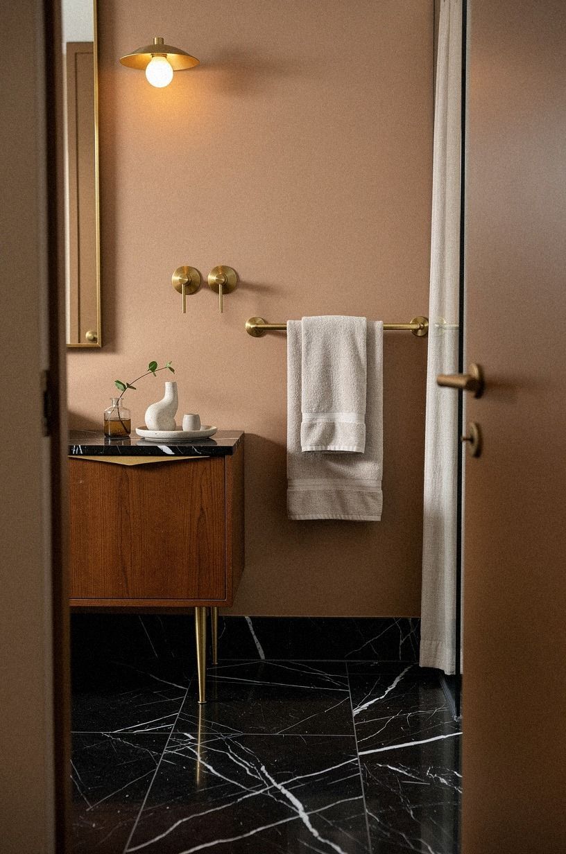 Match the towel bar to the plumbing
