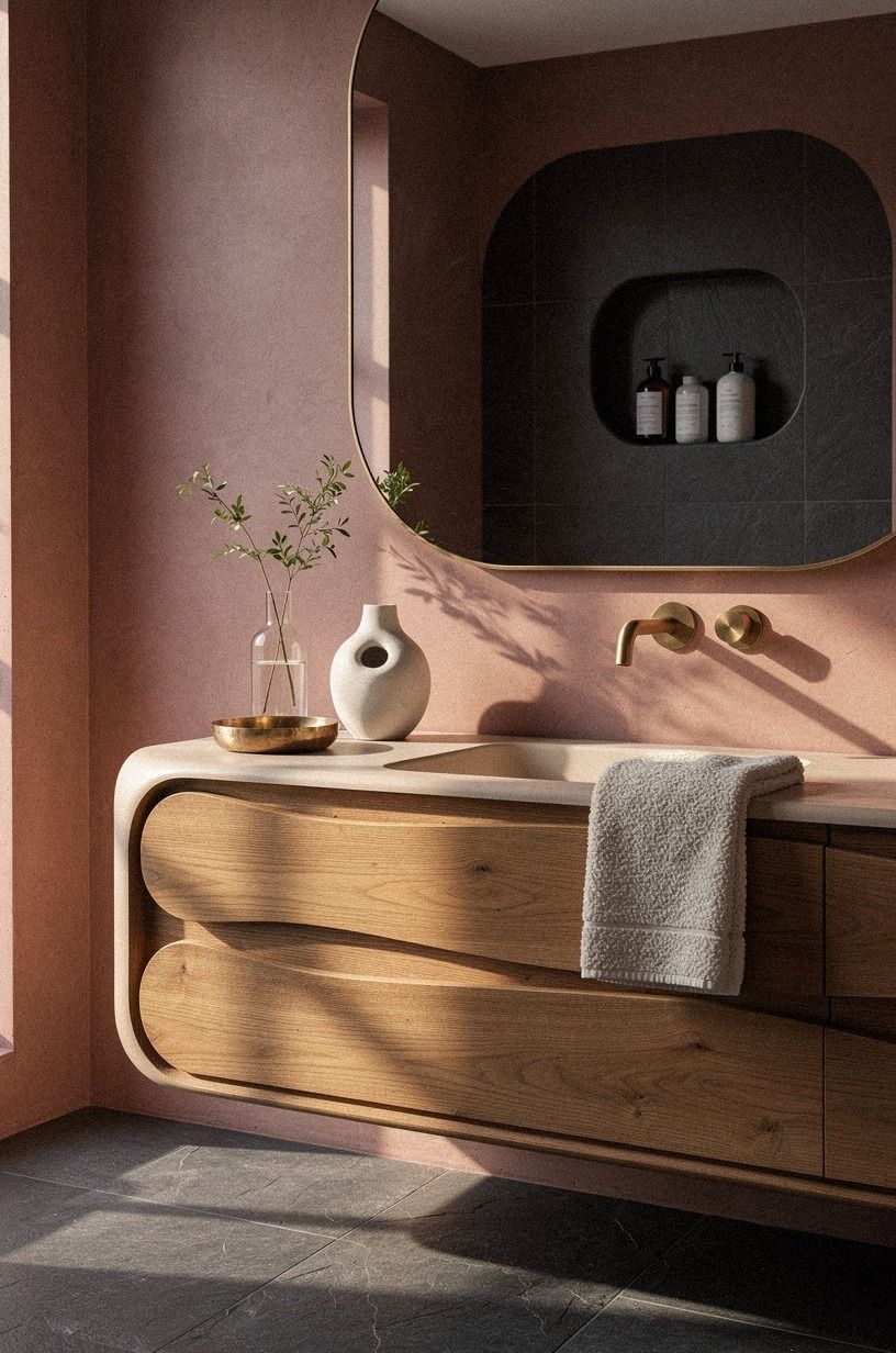 Swap a White Vanity for Warm Oak