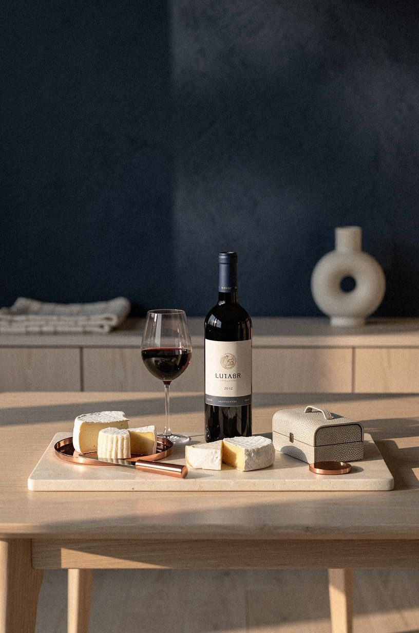 Contrast Bold Wine With Pale Cheese