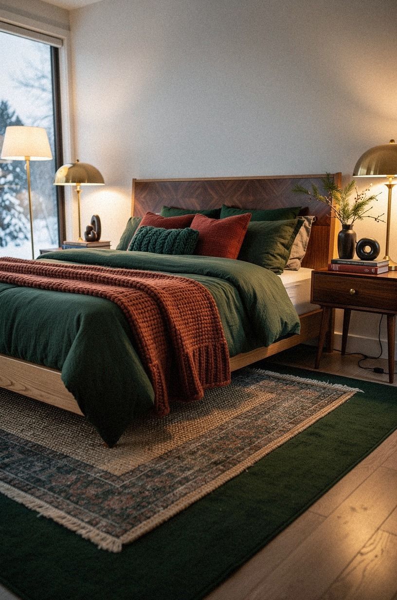 Anchor the Bed With the Three-Texture Rug Rule
