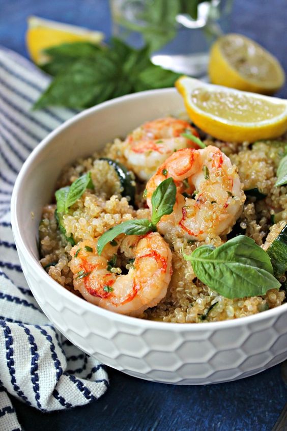 salade minceur quinoa crevette