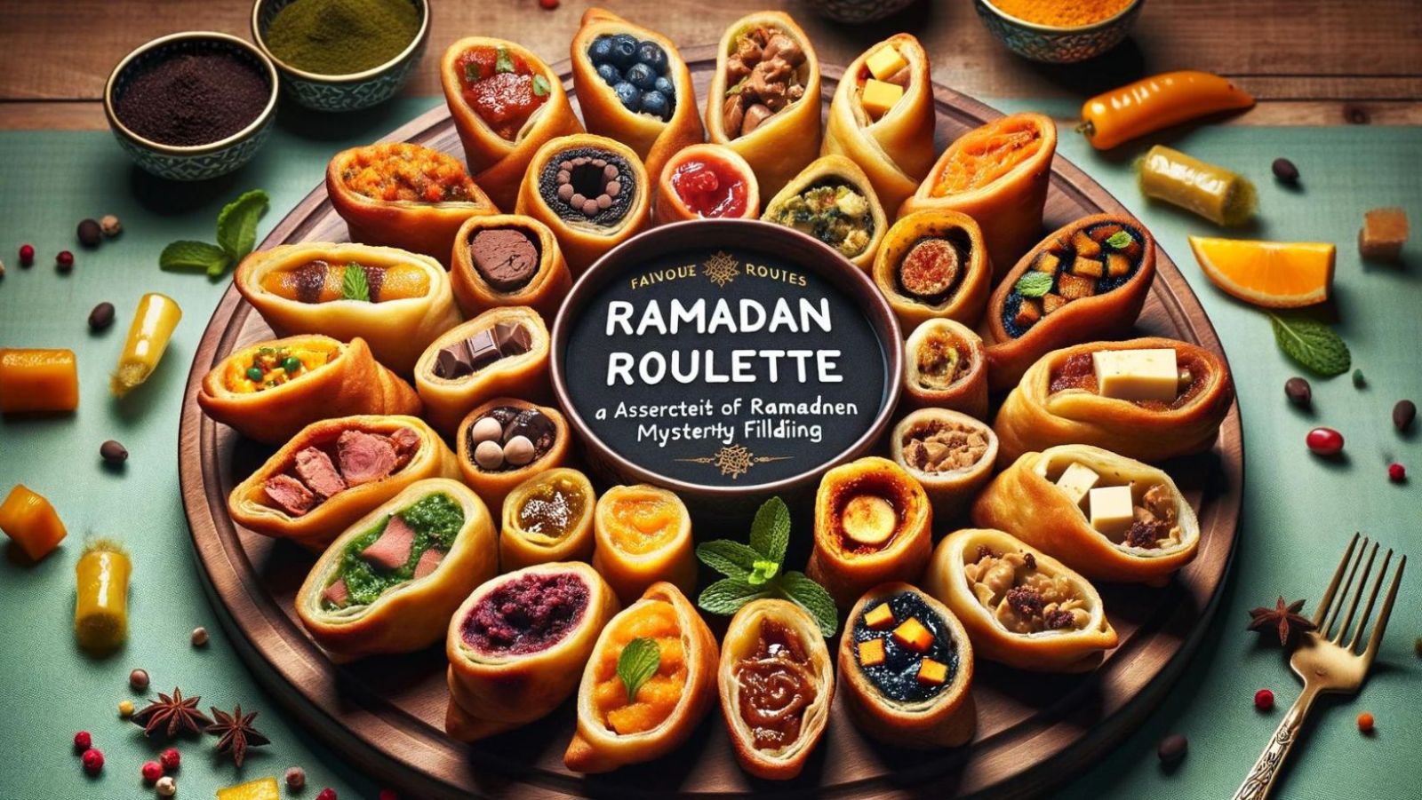 Recette Ramadan Roulette : Assortiment de briouates fusion