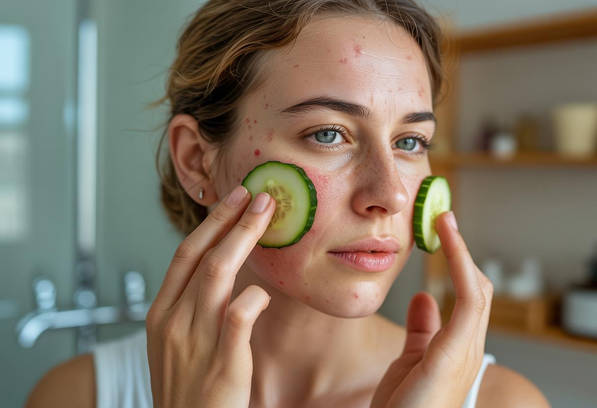Si vous appliquez du concombre sur vos boutons : voici comment il désactive l'inflammation en 15 minutes
