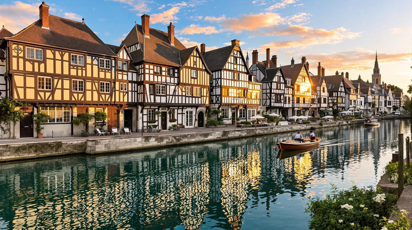 Le seul bourg normand de 9 000 habitants où naviguer entre maisons à colombages défie Vernon
