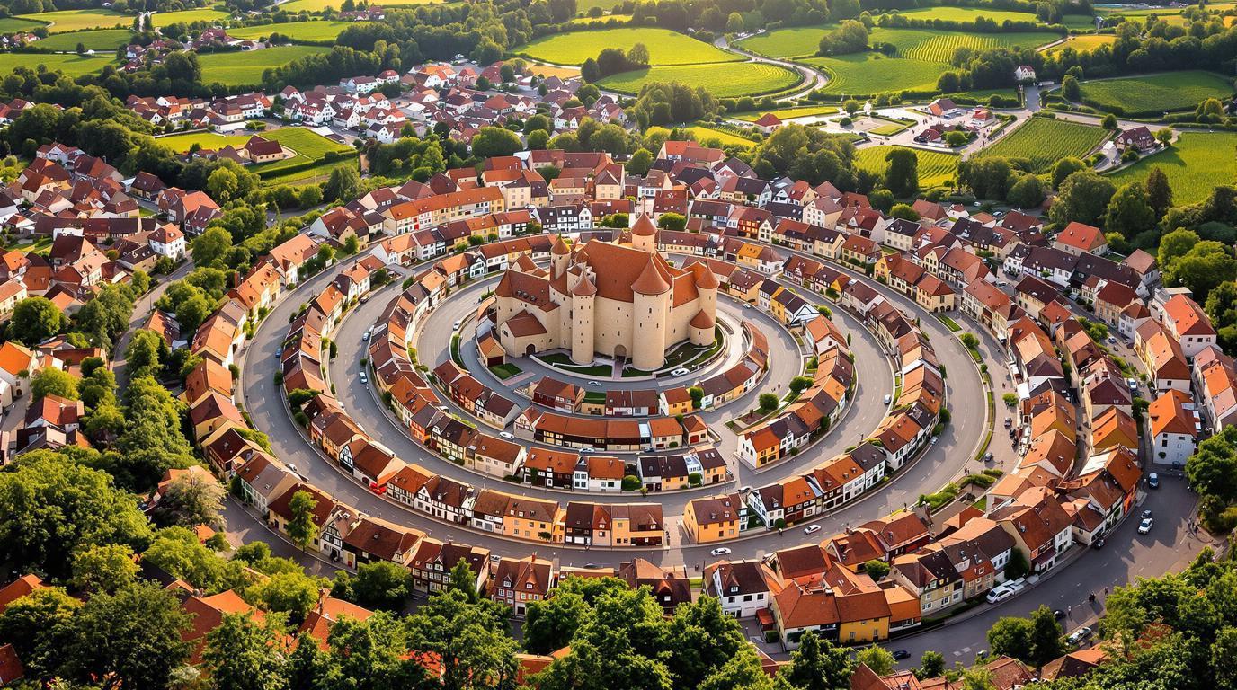 Ce village alsacien de 1735 habitants s'organise en 3 cercles autour d'un pape
