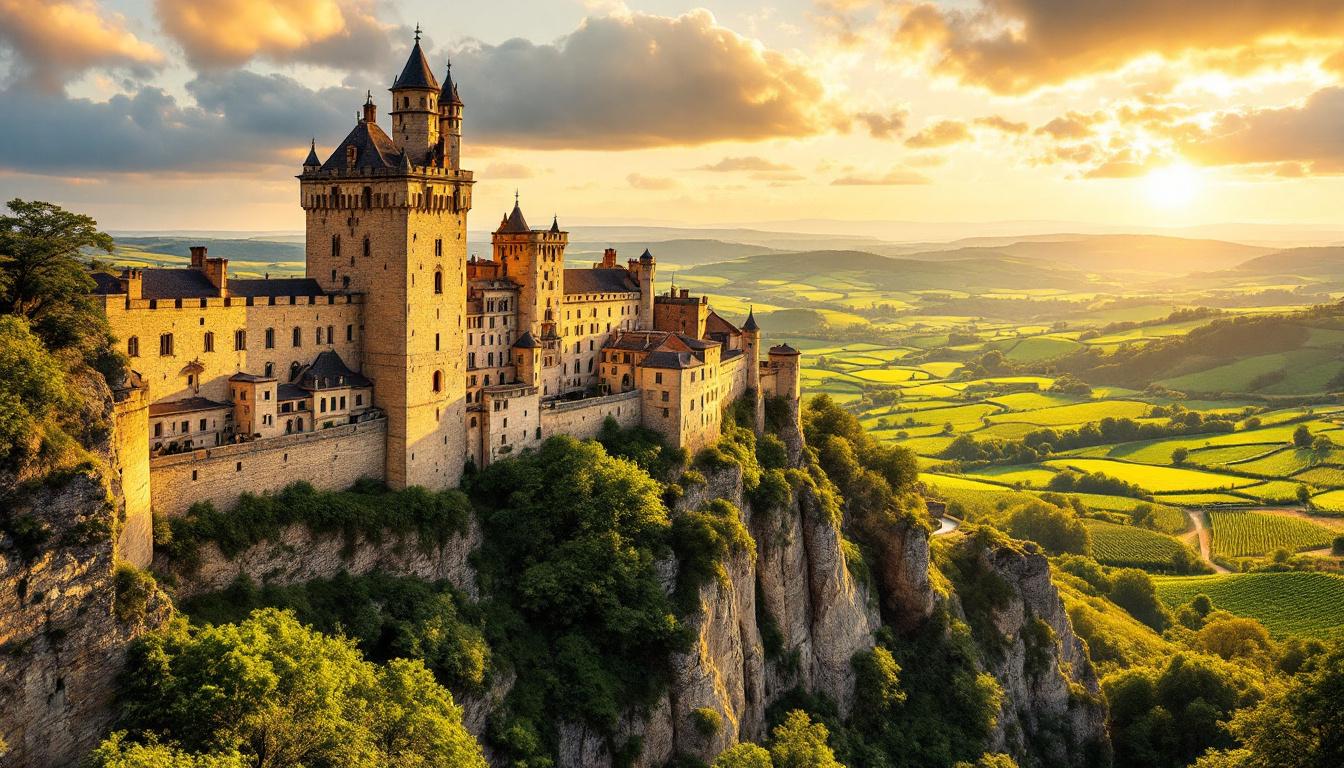 La Dordogne abrite ce siège de baronnie à 240 mètres entre Périgord et Agenais
