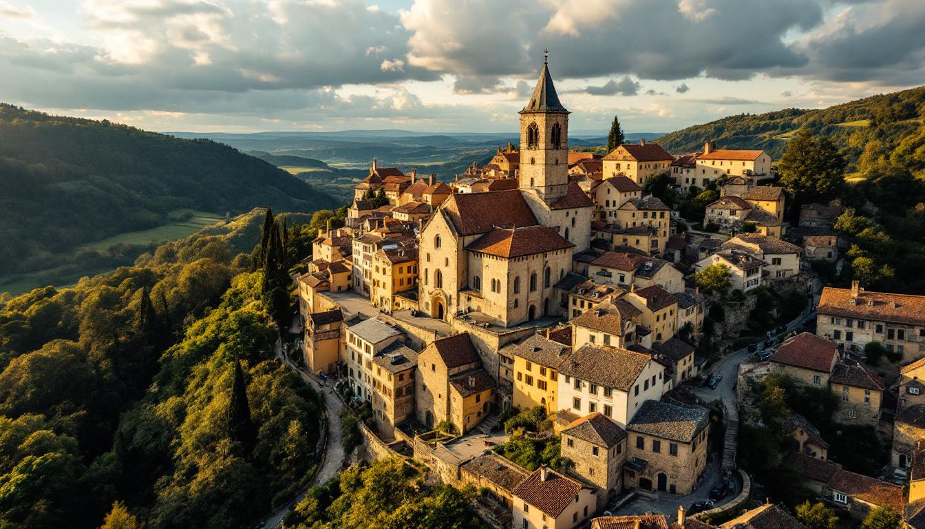 Voici le village de 294 habitants classé Plus Beaux Villages de France à 325 m
