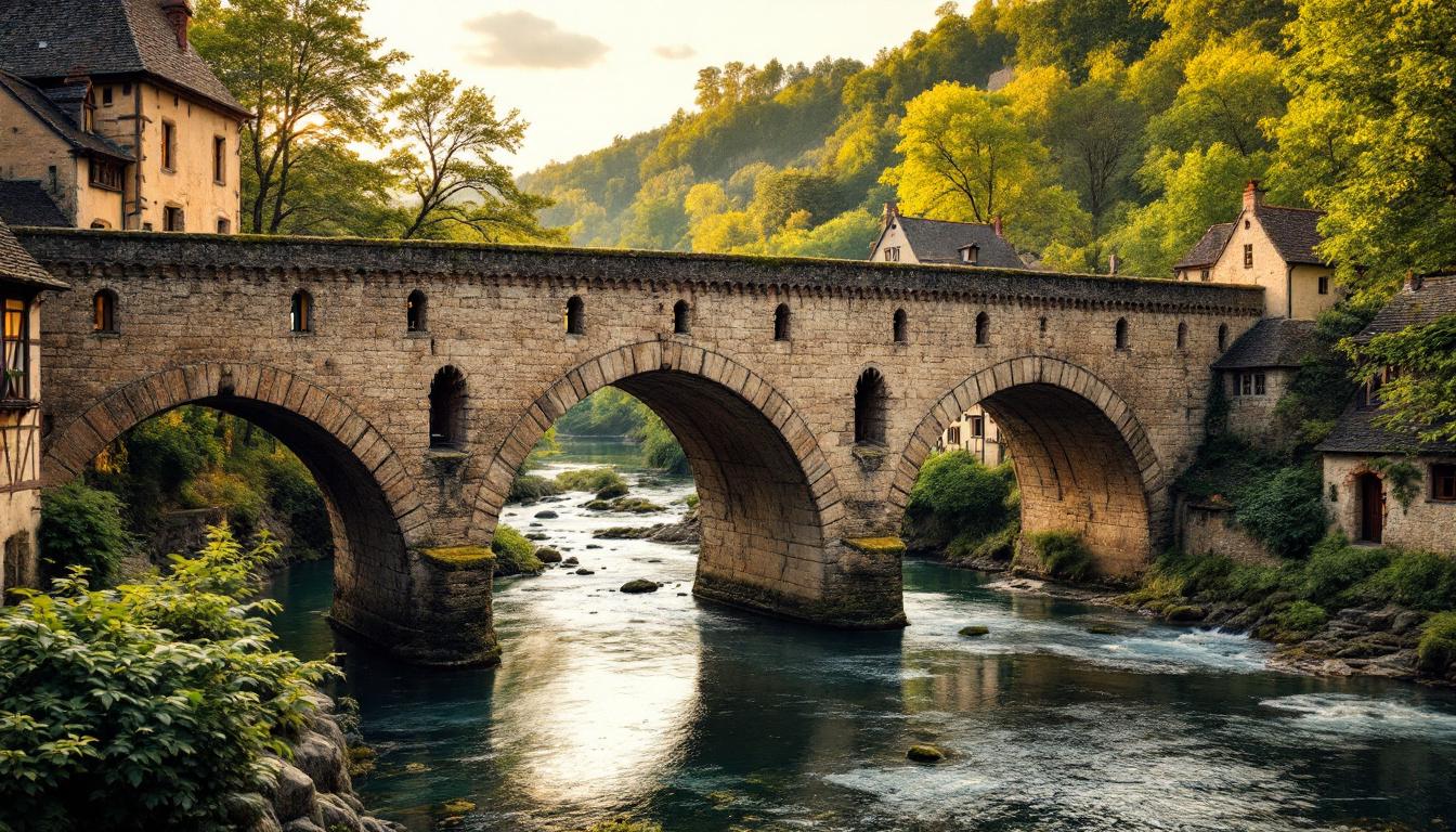 Voici ce village de Corrèze avec un pont du XIIIe siècle en pierre locale
