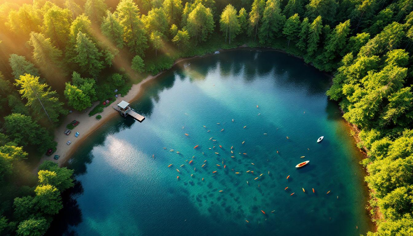 Cet étang du Loiret abrite 8 espèces de poissons sur 71 hectares avec plage
