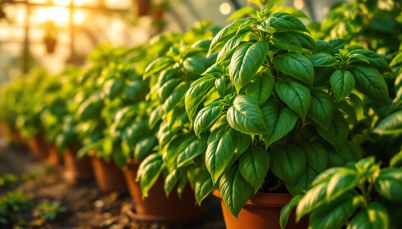 Basilic géant italien : l'astuce secrète pour 1kg/m² par semaine jusqu'à octobre
