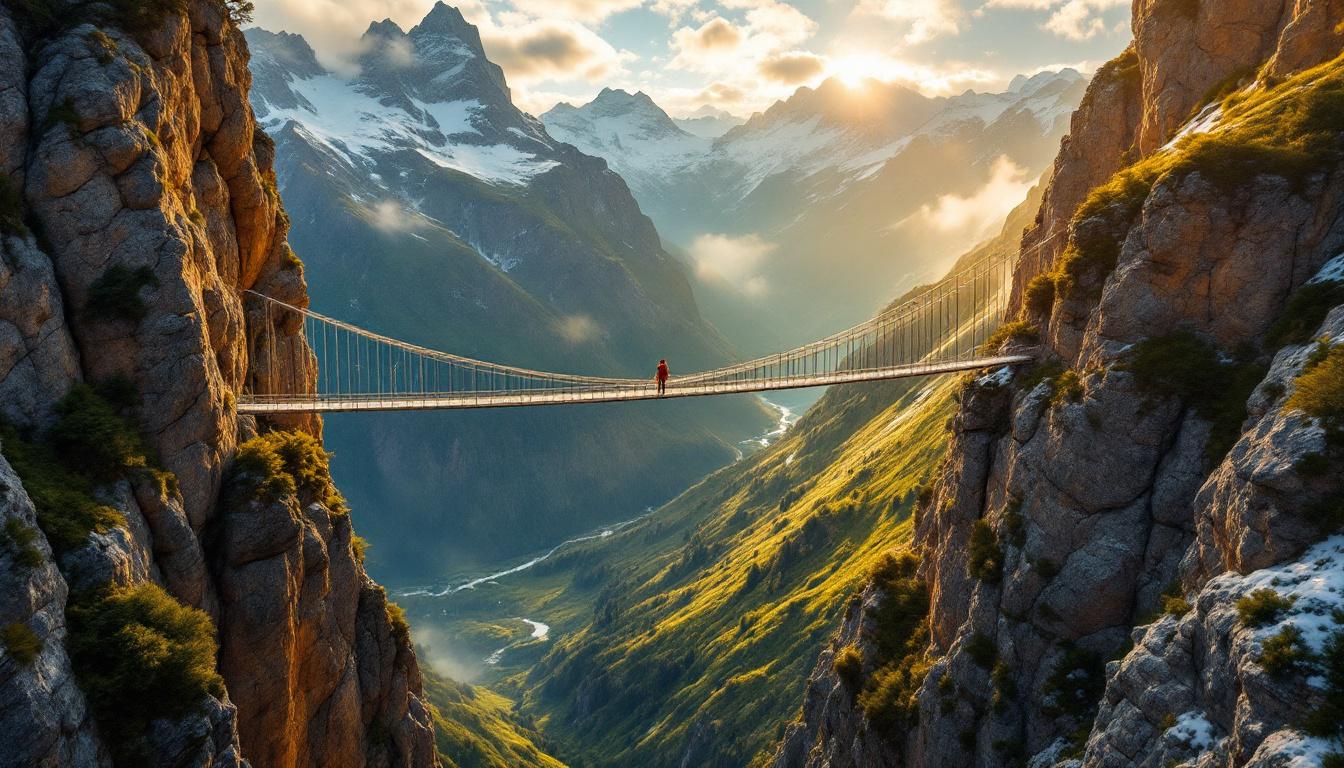 Ce pont tibétain de 603 mètres détient le 2e record mondial à 1875m

