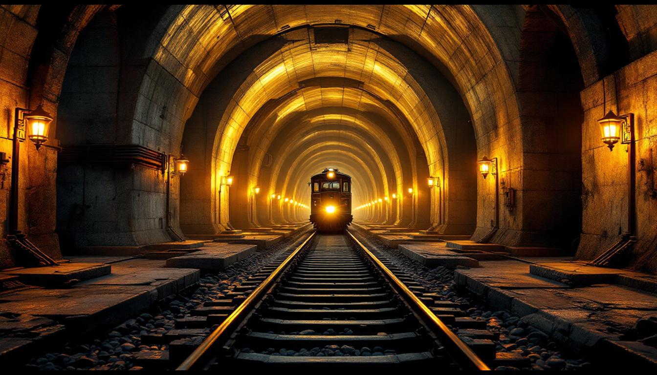 Ce fort de 10 km de galeries à 30 mètres sous terre avec train électrique
