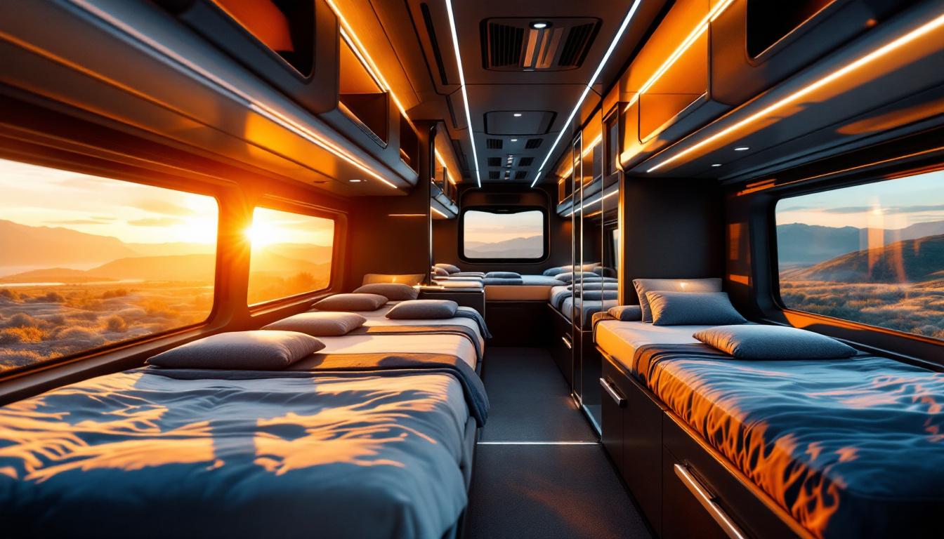 Ce bus européen avec lits à plat détient le record de 21 couchettes
