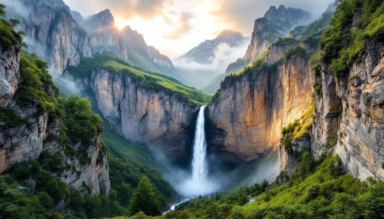Cette cascade de 422 mètres coule dans un cirque de 6 km de tour aux Pyrénées

