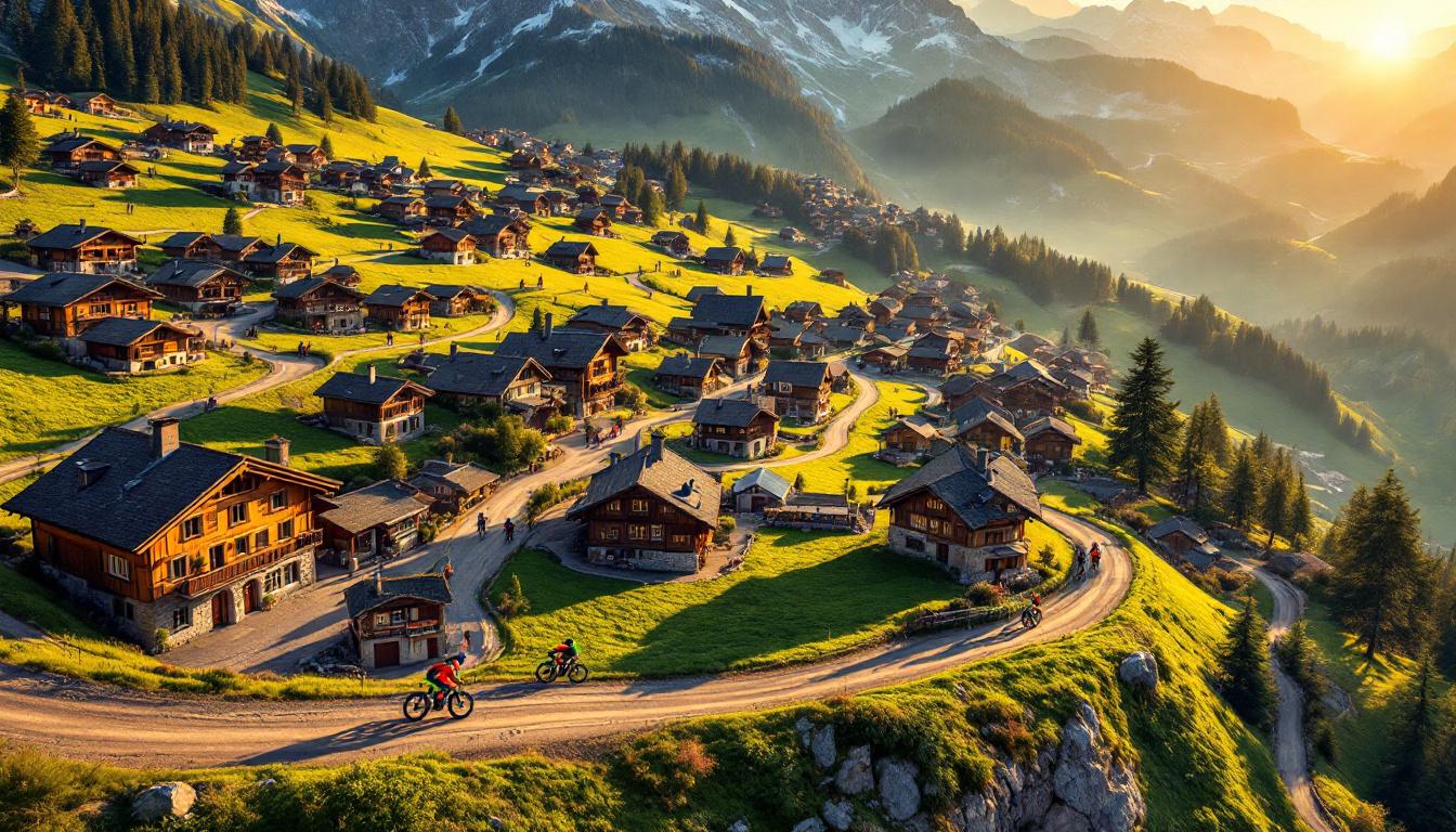 Voici ce village de 1227 habitants sur le plus grand domaine VTT d'Europe
