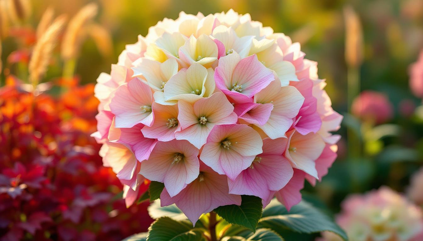 Cet arbuste transforme vos fleurs : blanc crème, rose puis fraise en 4 mois de spectacle automnal

