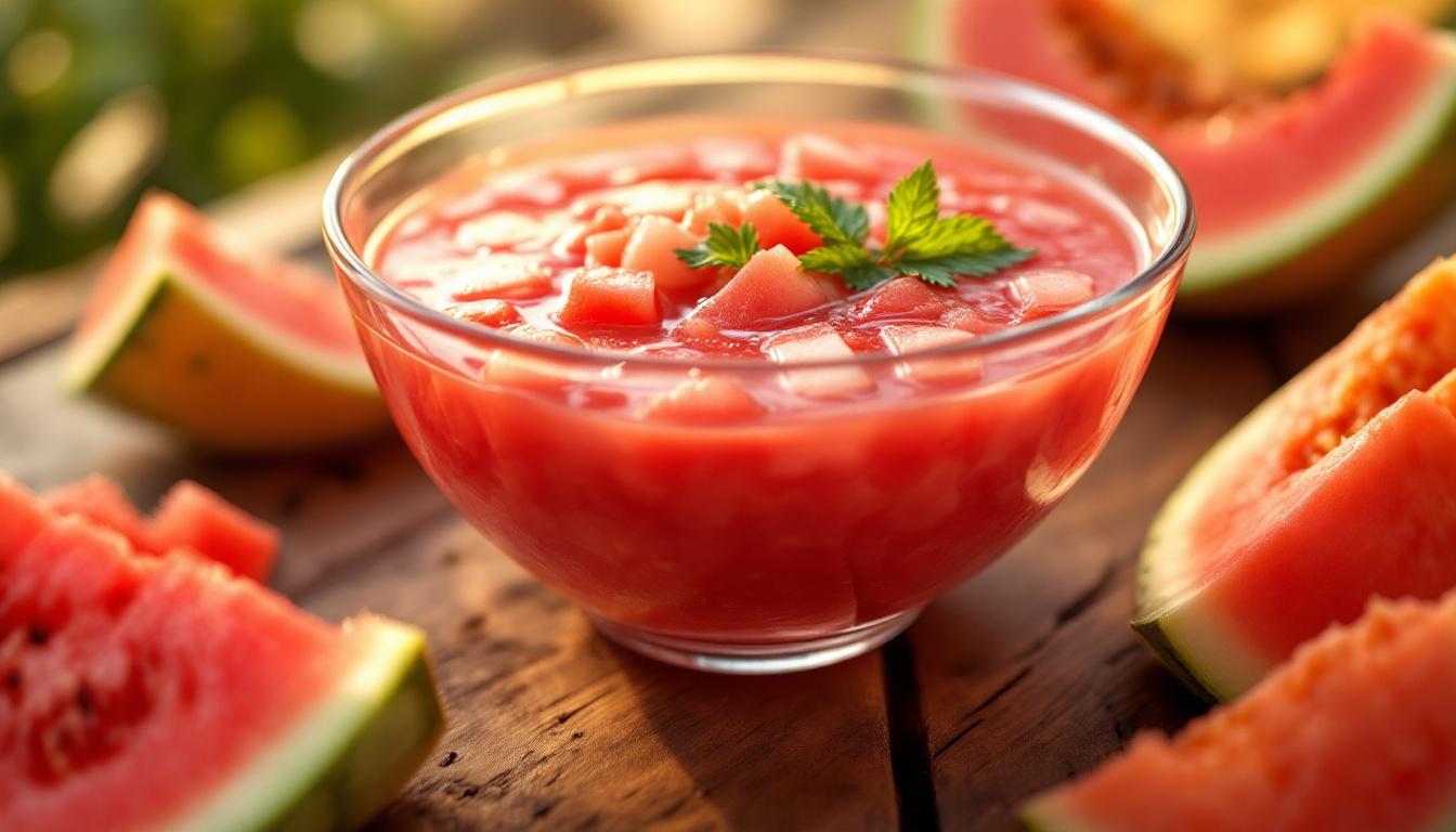 La science révèle 3 bienfaits cachés du gaspacho melon-pastèque
