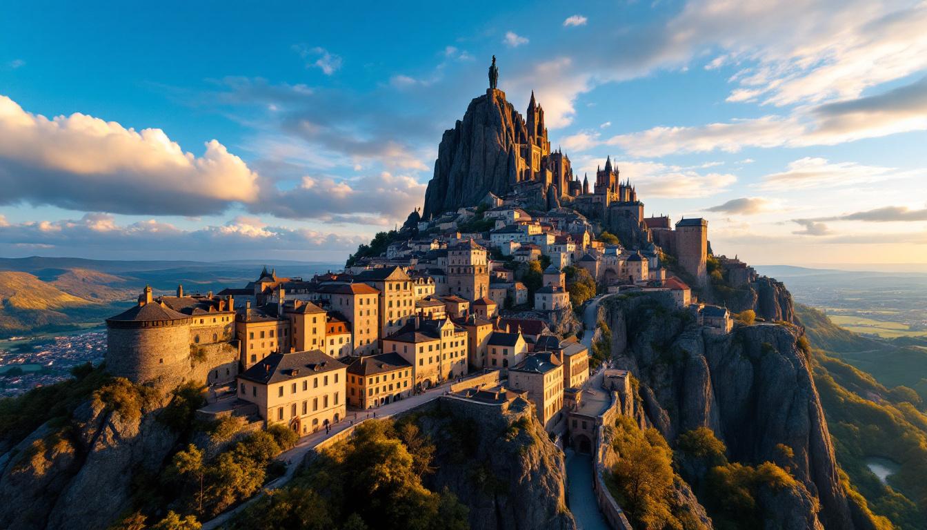 Le seul point de départ français du pèlerinage vers Saint-Jacques sur roche volcanique
