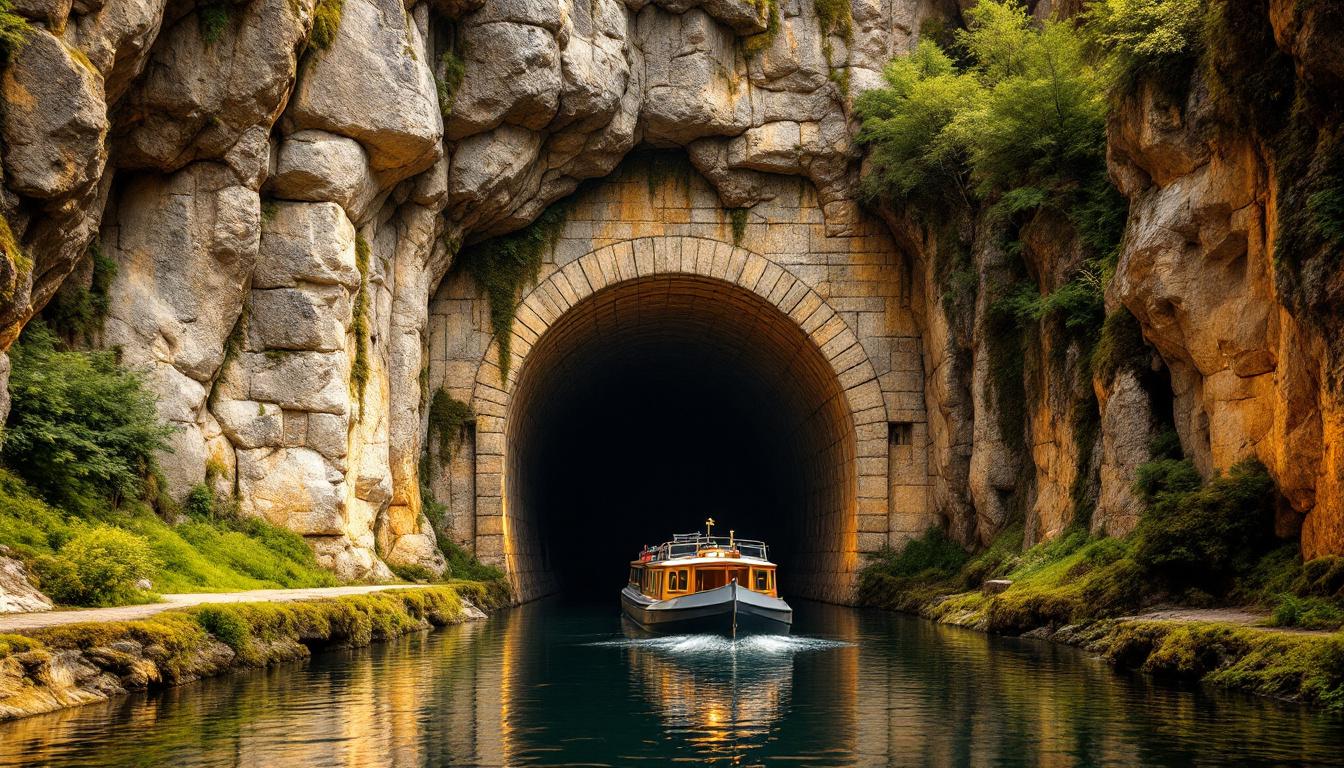 Le seul tunnel navigable français de 3,3 km qui traverse les Alpes
