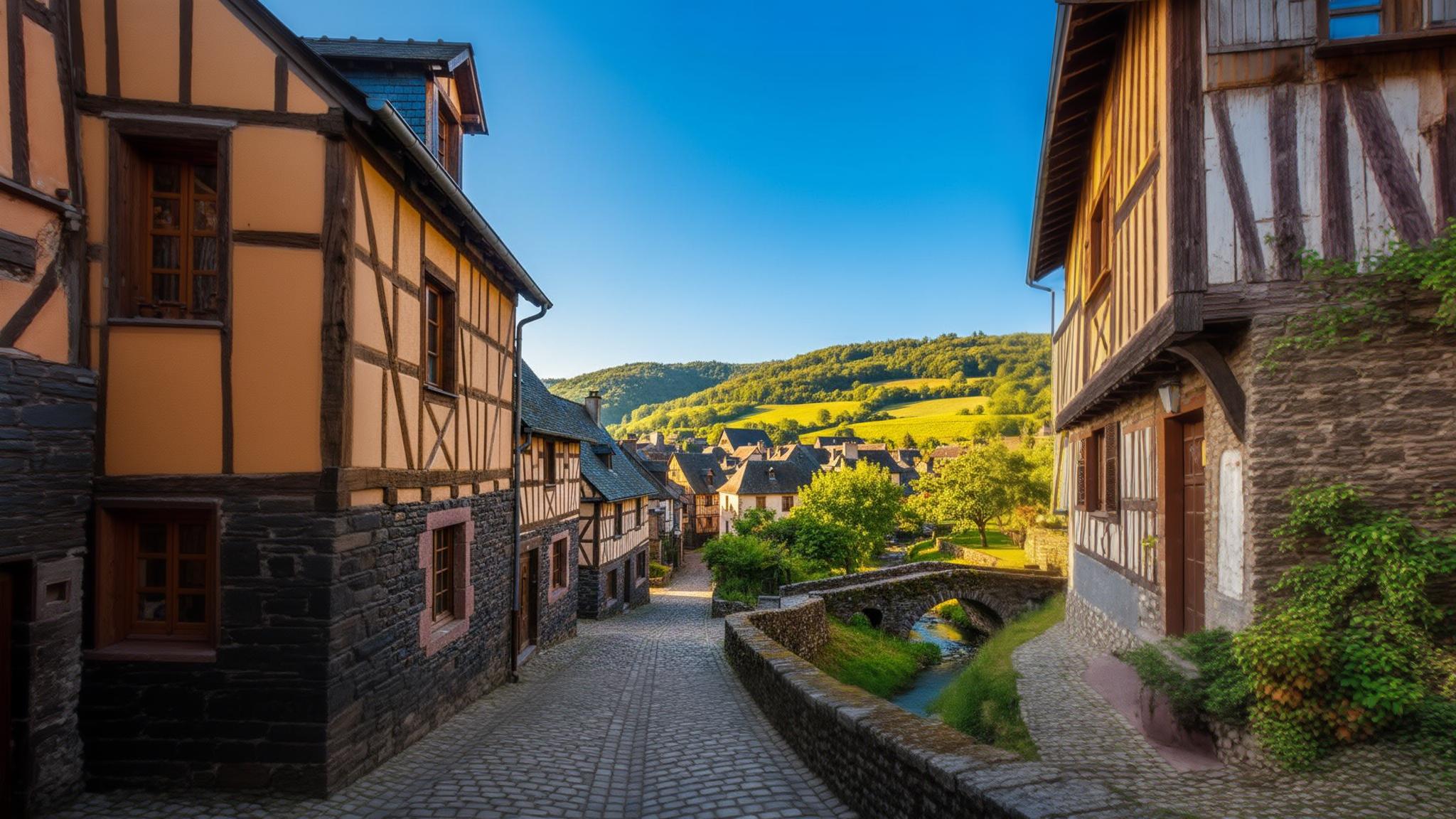 Le seul village d'Auvergne avec 20 maisons à pans de bois des XVe-XVIe siècles
