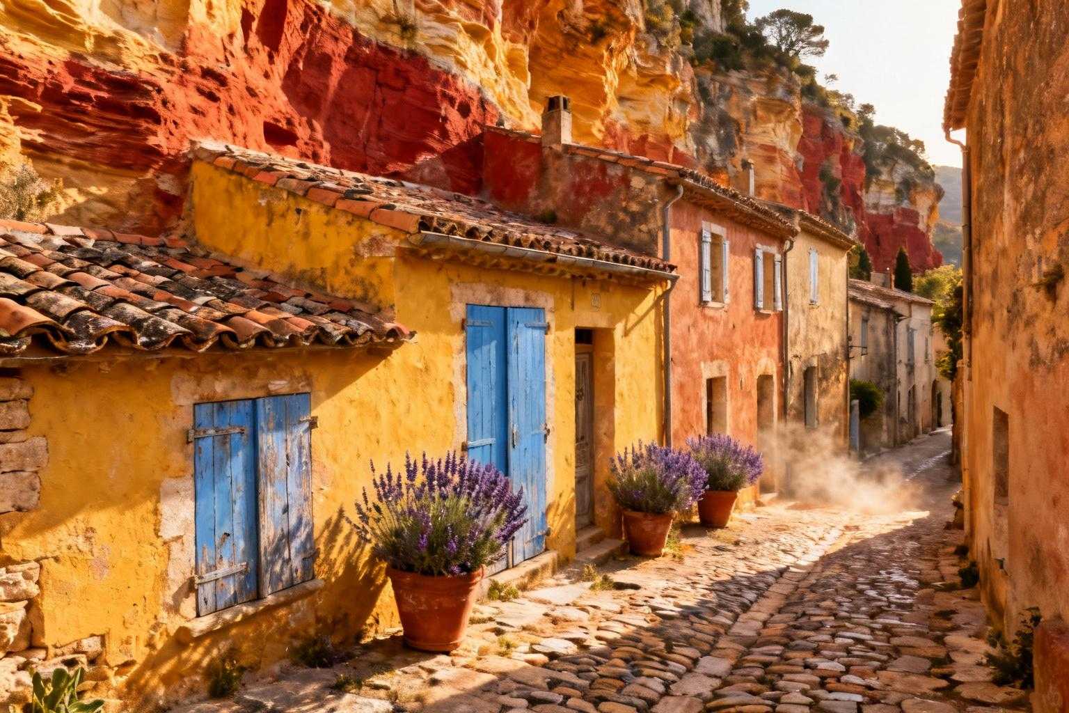 Ce village du Vaucluse repose sur 100 millions d'années de sédiments colorés
