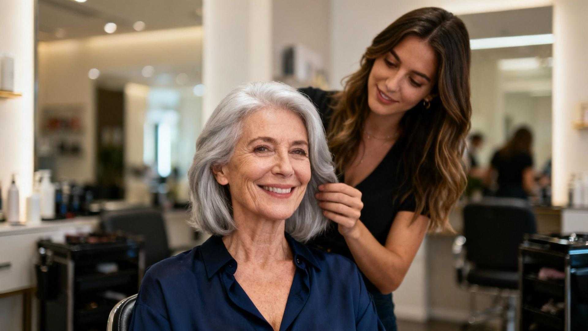 Ma fille m'a convaincue d'arrêter la coloration à 62 ans, elle copie maintenant mes cheveux gris
