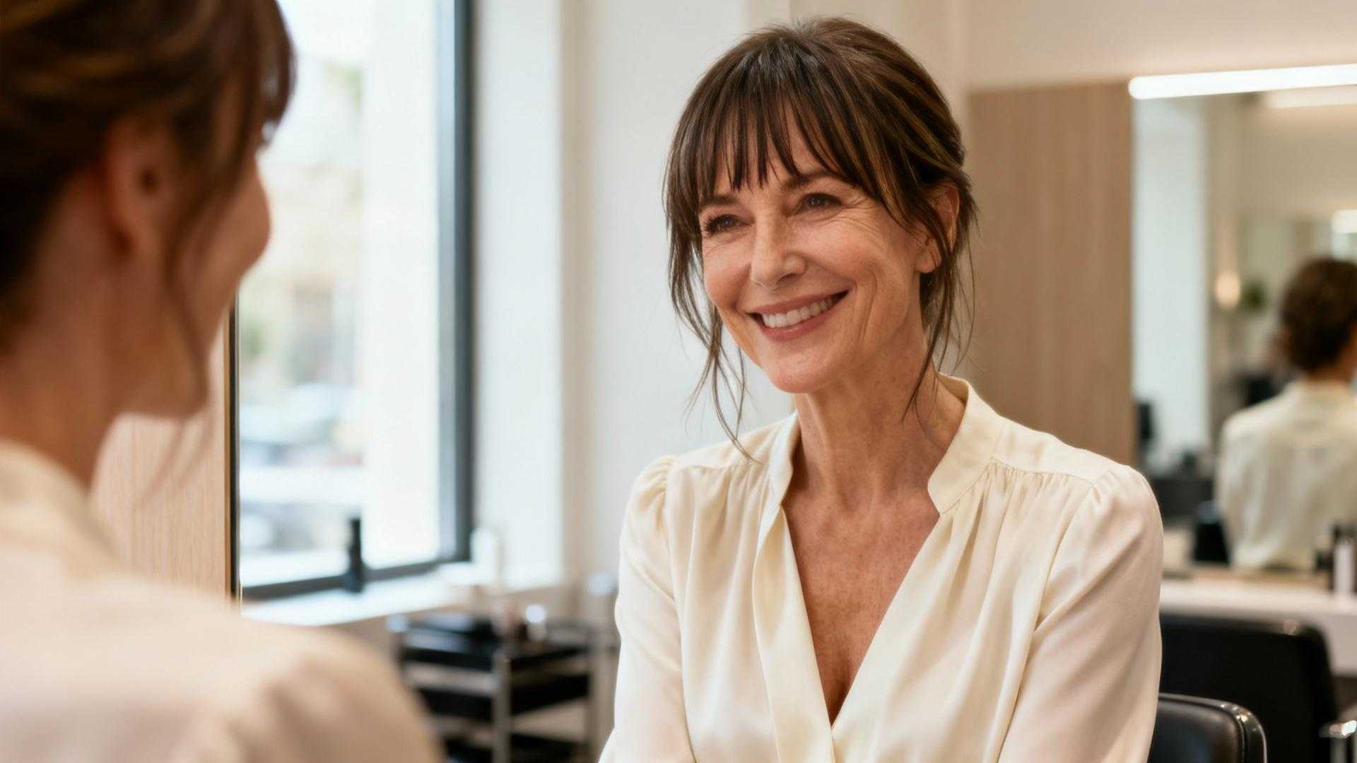 Ma fille m'a appris les wispy bangs à 53 ans, mon mari me trouve 10 ans plus jeune
