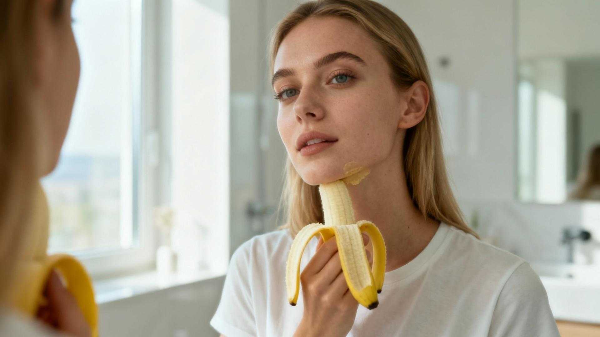 J'ai écrasé ma banane sur mon bouton par maladresse, cette peau a sauvé ma peau
