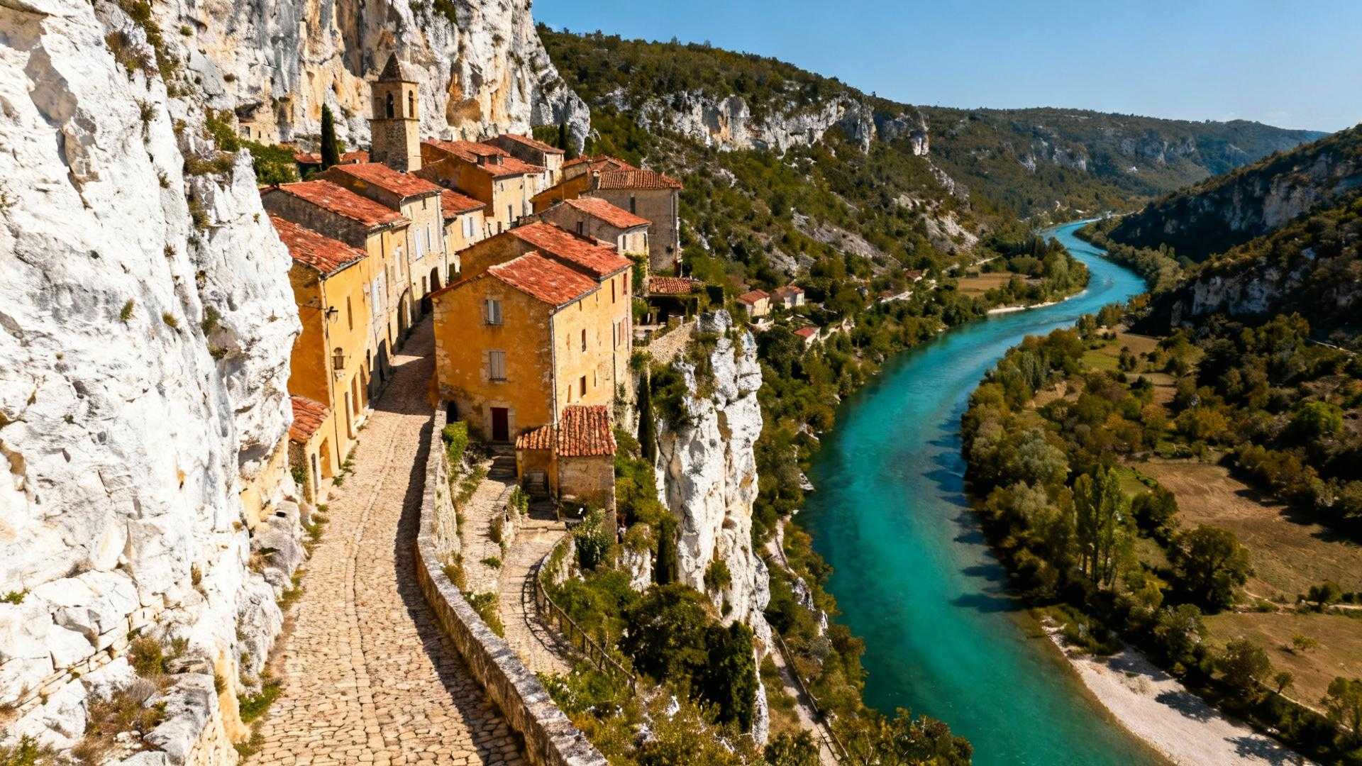 Ce village d'Ardèche de 383 habitants vit accroché à la falaise depuis 50 000 ans
