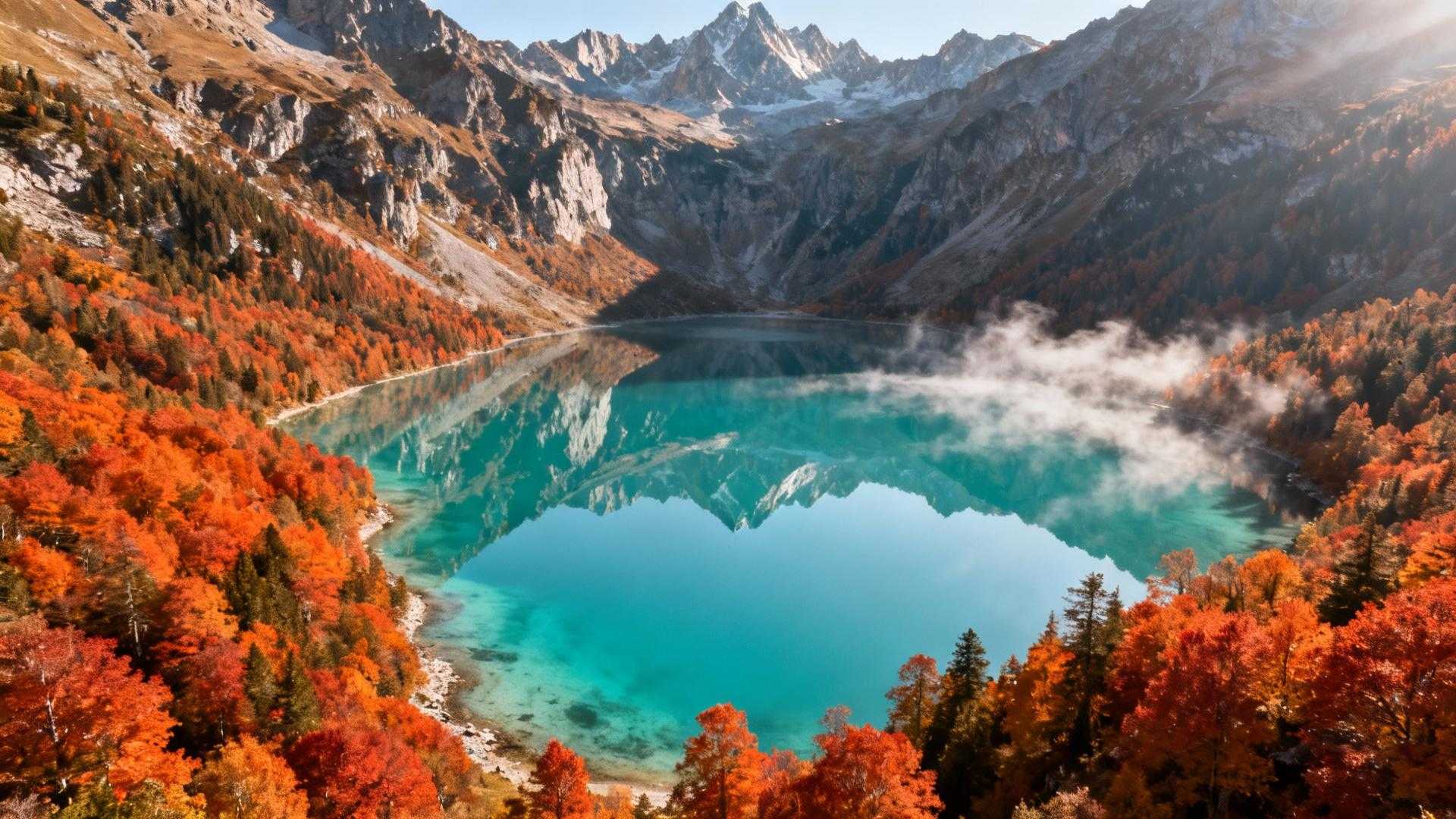 Ce lac des Vosges à 1 000 mètres devient flamboyant chaque octobre
