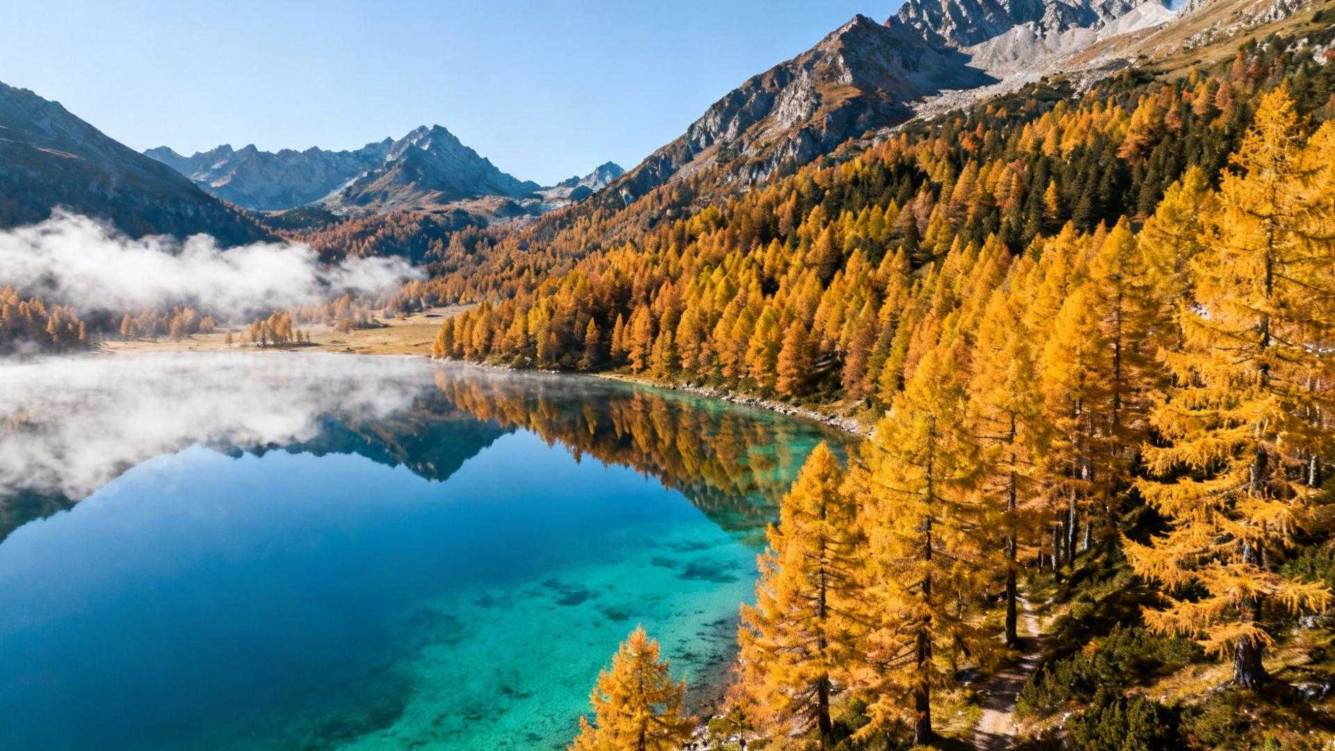 Ce lac des Alpes change de couleur entre octobre et novembre – les locaux viennent à 7h30
