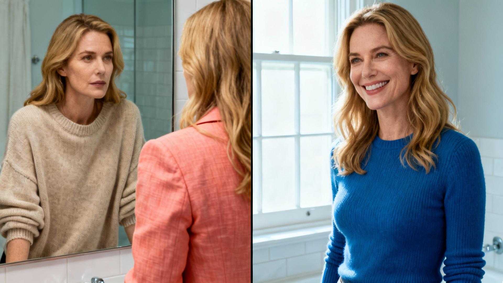 À 41 ans elle a troqué ses pulls amples pour ce modèle et sa posture a changé