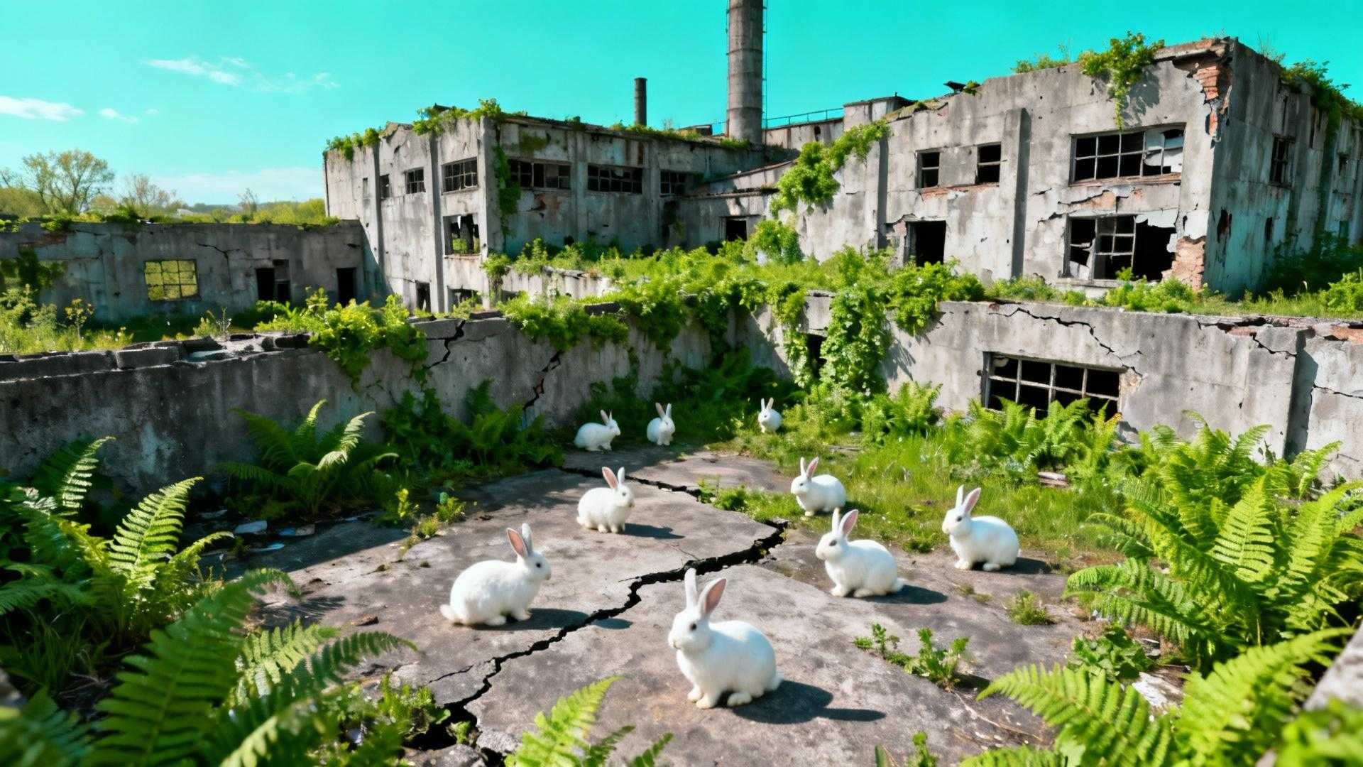 Cette île japonaise de 0,6 km² abrite 1 000 lapins sur d'anciennes ruines toxiques
