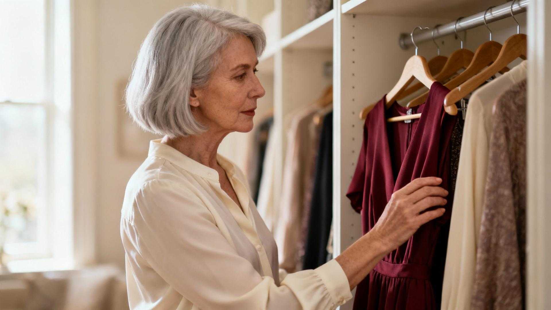 À 65 ans, cette robe bordeaux révèle sa puissance intérieure
