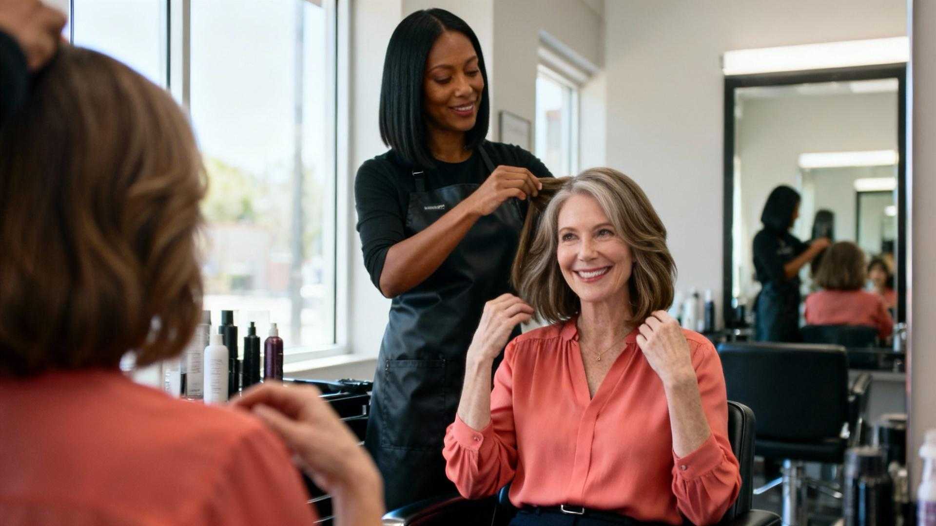 Ce carré dégradé double le volume des cheveux fins grâce à 3 zones de coupe
