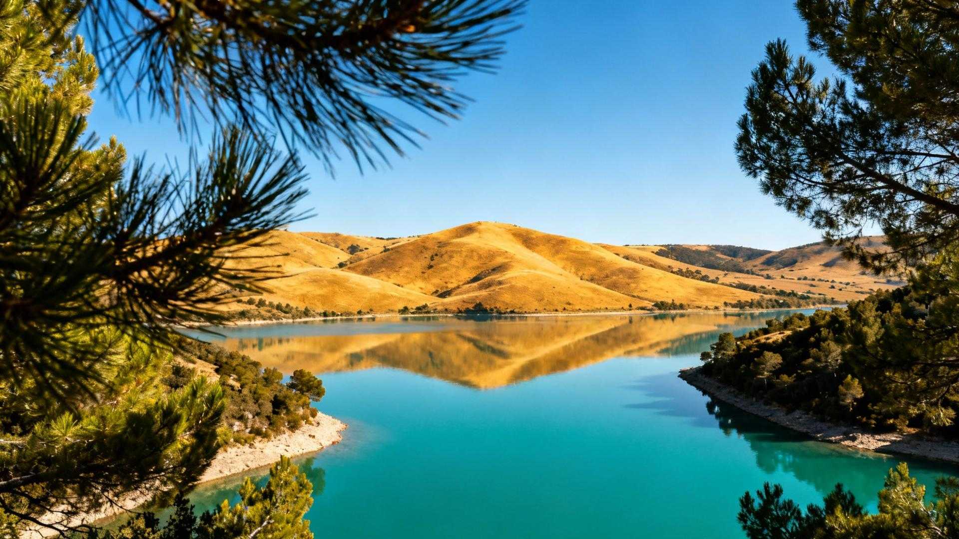 À 204 mètres du beffroi de cette bastide, un lac de 1667 alimente le canal du Midi
