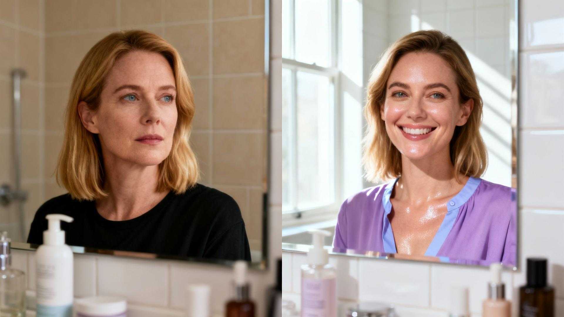 J'ai remplacé mes tops noirs par du lilas : mon teint a gagné 32% d'éclat
