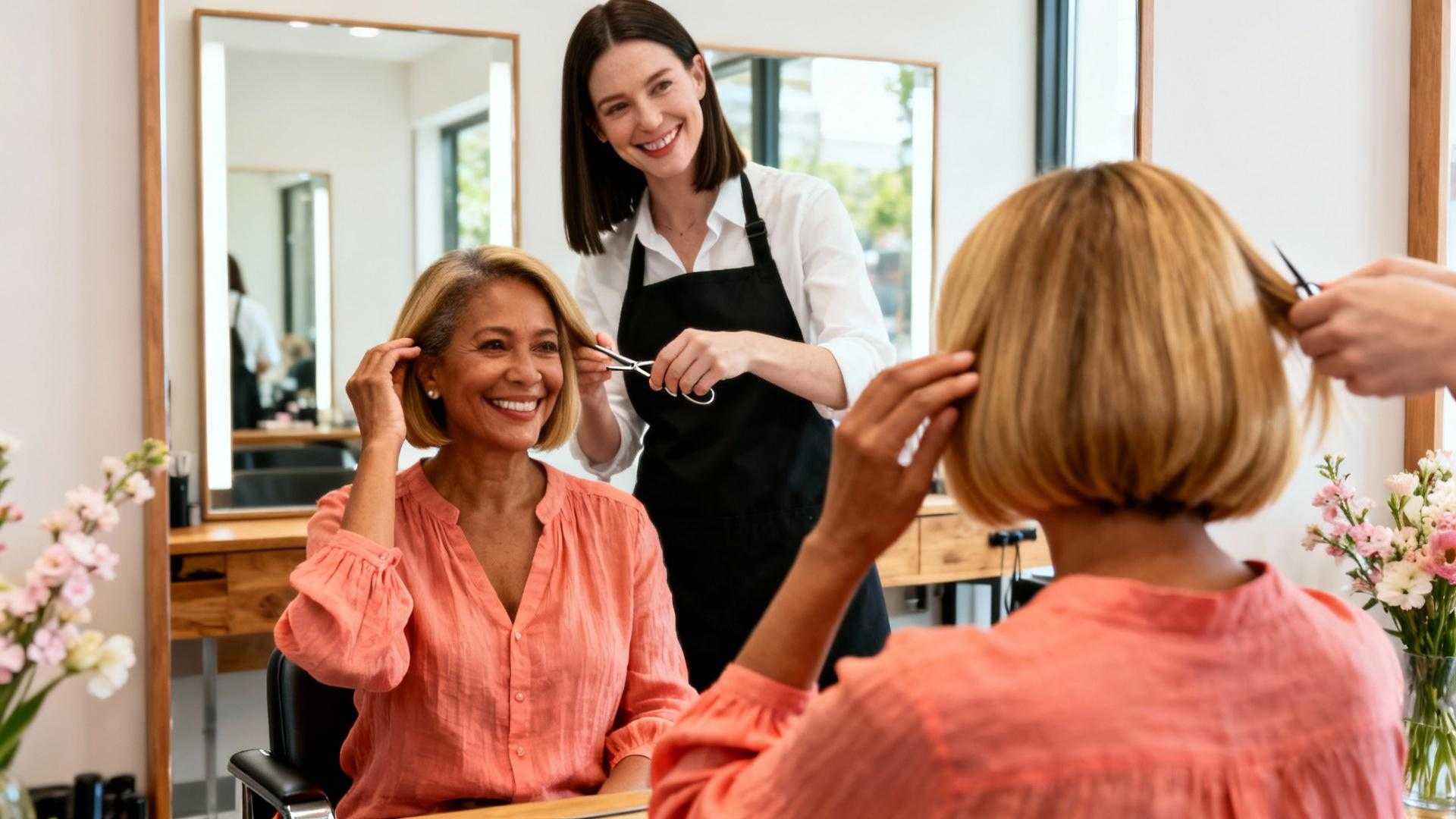 Cette coupe rajeunit le regard en ouvrant le visage de 10-15° visuellement
