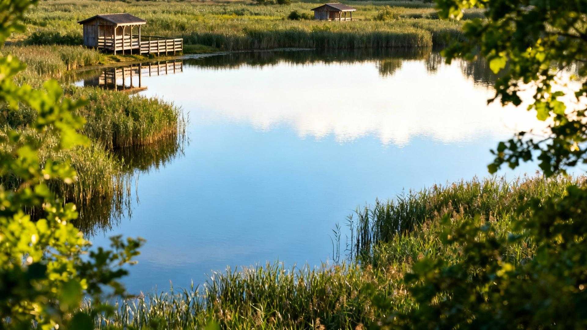 Cet étang de 97 hectares cache une colonie de Hérons pourprés que les ornithologues gardent secrète
